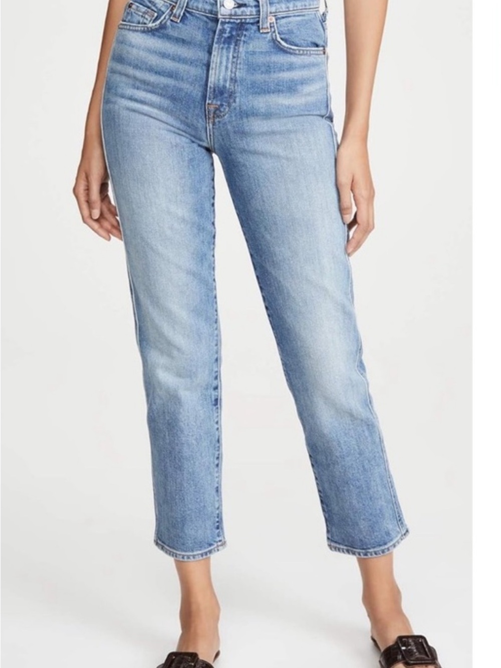 7 For All Mankind High Waist Cropped Jeans